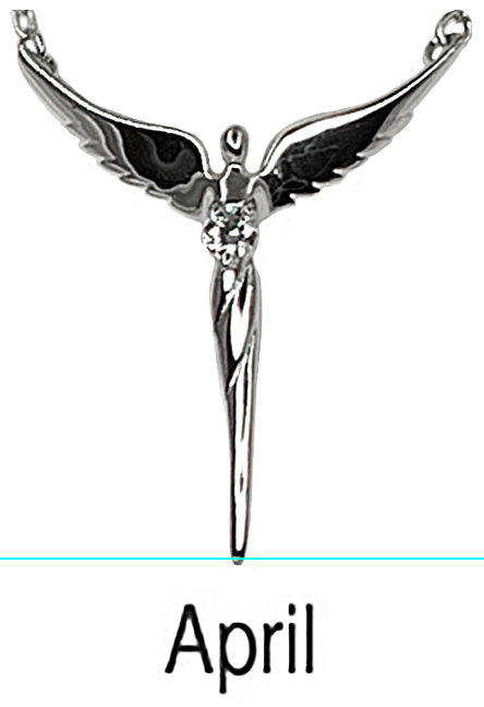Birthstone Angel Necklace - Lavaggi Fine Jewelry