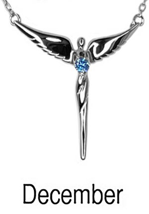 Birthstone Angel Necklace - Lavaggi Fine Jewelry
