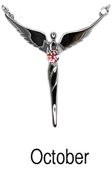 Birthstone Angel Necklace - Lavaggi Fine Jewelry