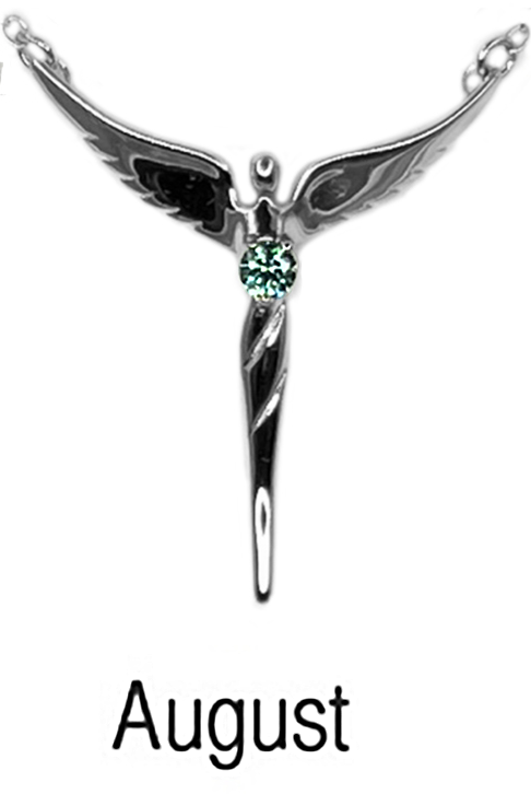 Birthstone Angel Necklace - Lavaggi Fine Jewelry