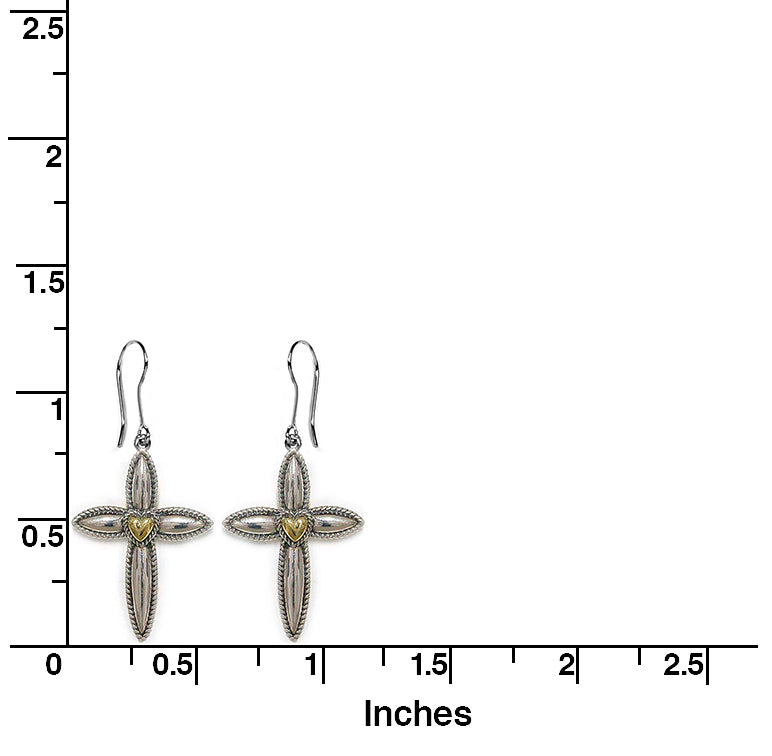 Petite My Hero Cross Earrings - Lavaggi Fine Jewelry