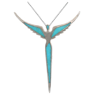 TURQUOISE ANGEL PIN/PENDANT - Lavaggi Fine Jewelry