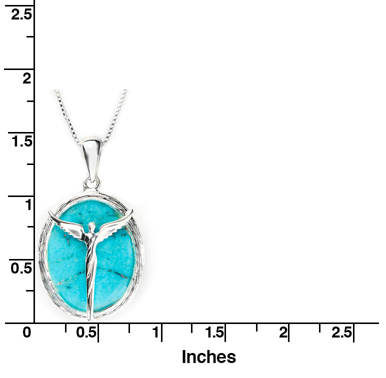 Angel Turquoise Cabochon Necklace - Lavaggi Fine Jewelry